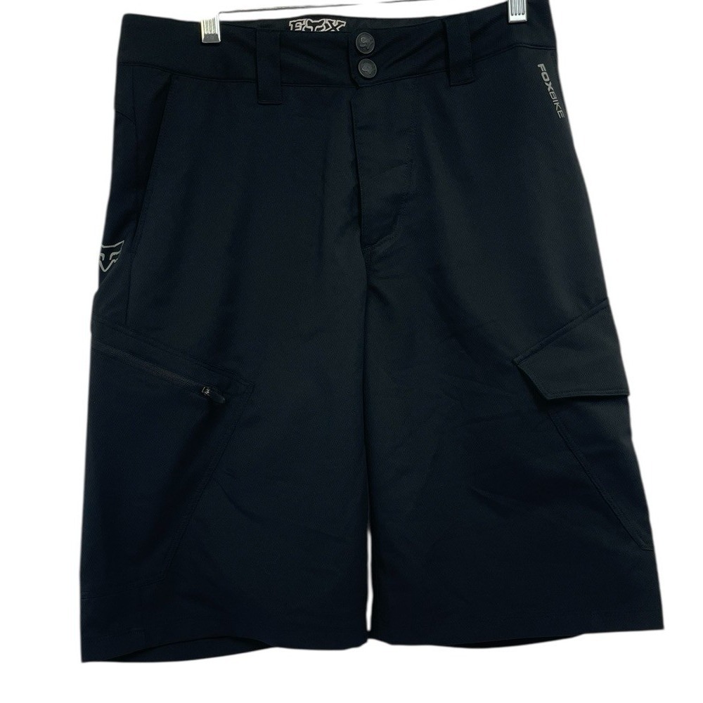 Fox‎ Bike Men's Sz 28 28x12 Black Adj Waist Cycling Bike Shorts (Z33) NW/OTs
